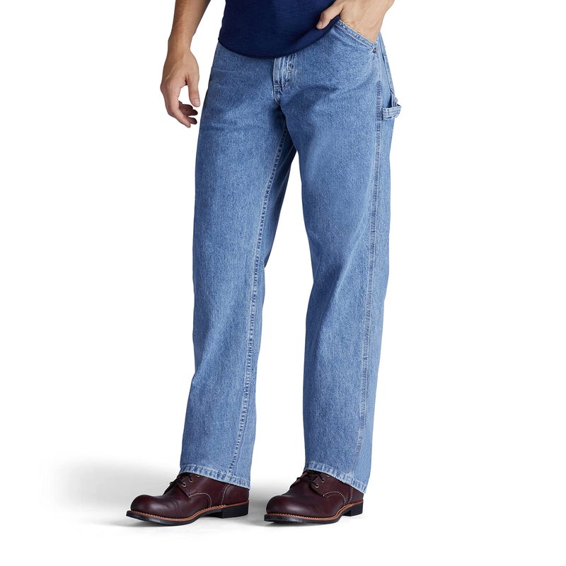 Lee Men's Loose-Fit Straight Leg Carpenter Jean, Retro Stone, 40W x 32L